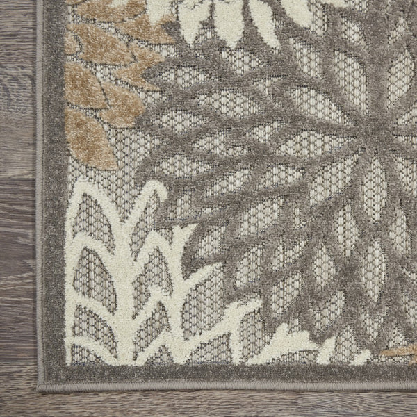 3’ x 4’ Natural and Gray Indoor Outdoor Area Rug