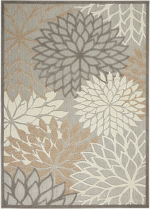 5’ x 8’ Natural and Gray Indoor Outdoor Area Rug