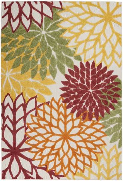 4’ x 6’ Red Warm Harvest Indoor Outdoor Area Rug