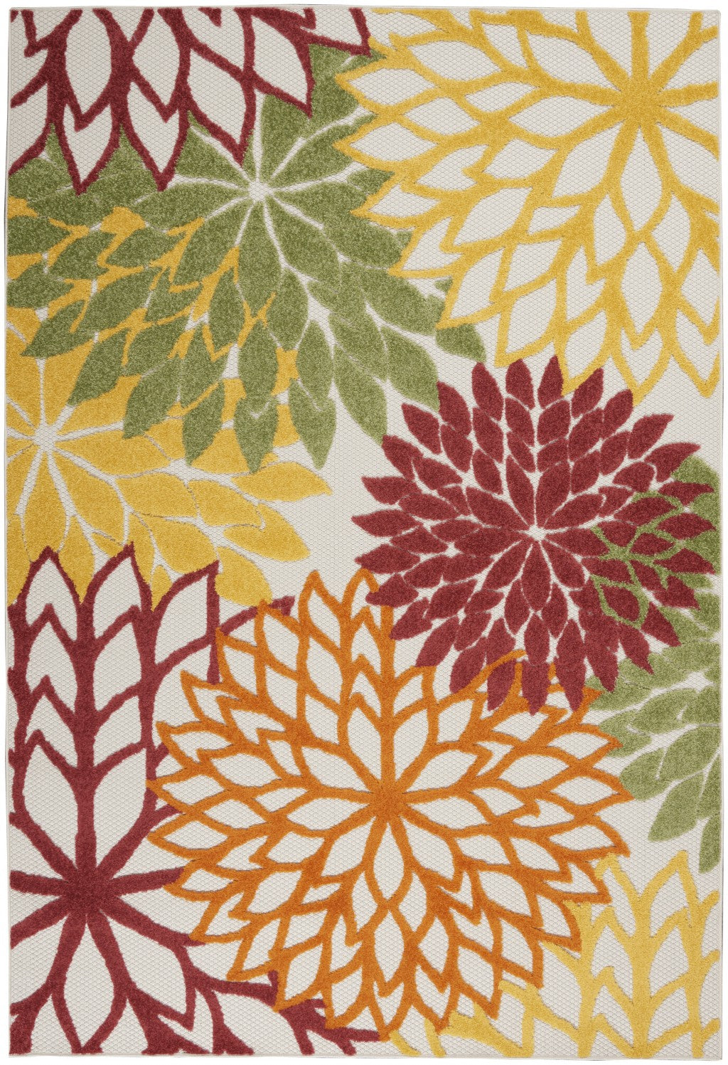 6’ x 9’ Red Warm Harvest Indoor Outdoor Area Rug