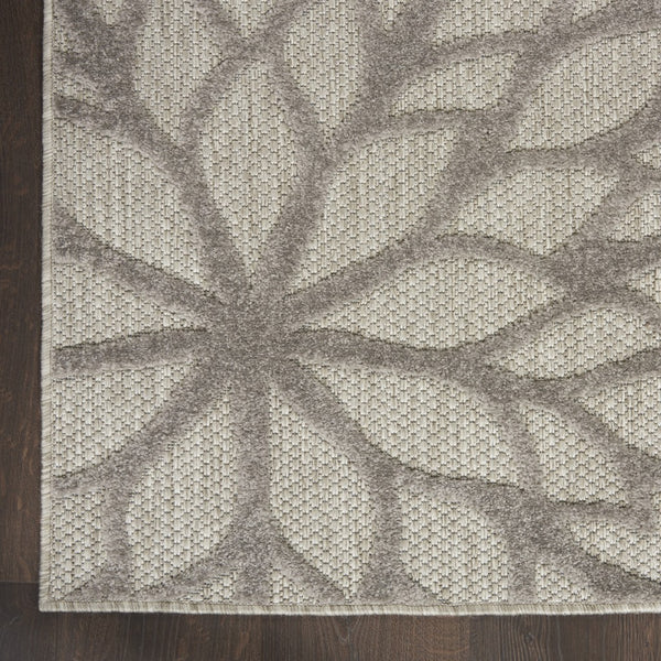 3’ x 4’ Silver and Gray Indoor Outdoor Area Rug