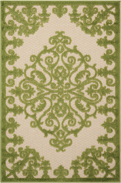 3’ x 4’ Green Medallion Indoor Outdoor Area Rug