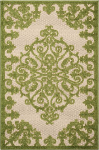 3’ x 4’ Green Medallion Indoor Outdoor Area Rug