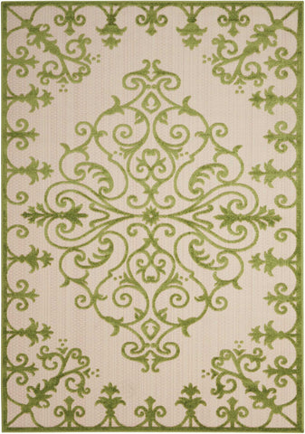 5’ x 8’ Green Medallion Indoor Outdoor Area Rug