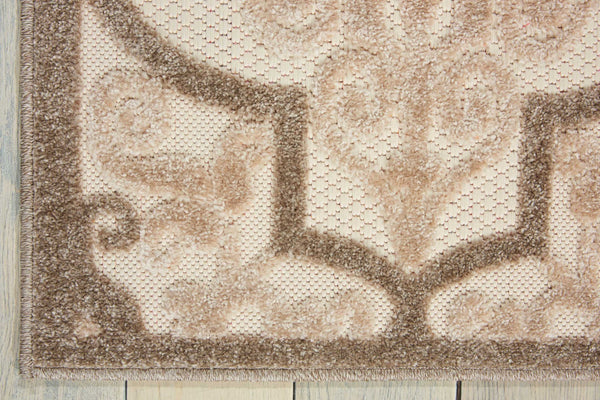 4’ x 6’ Cream and Beige Trellis Indoor Outdoor Area Rug