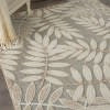 5’ x 8’ Natural Leaves Indoor Outdoor Area Rug