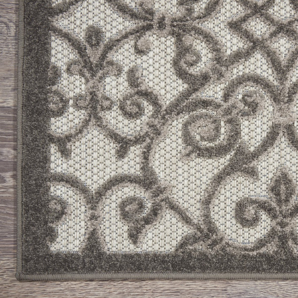 3’ x 4’ Gray and Charcoal Indoor Outdoor Area Rug