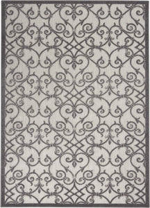 4’ x 6’ Gray and Charcoal Indoor Outdoor Area Rug