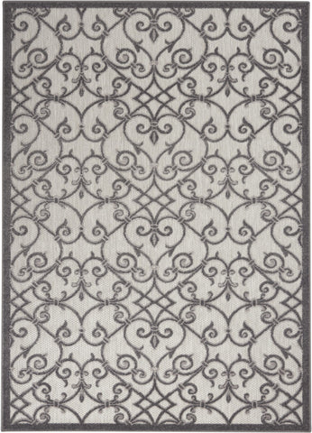 5’ x 8’ Gray and Charcoal Indoor Outdoor Area Rug