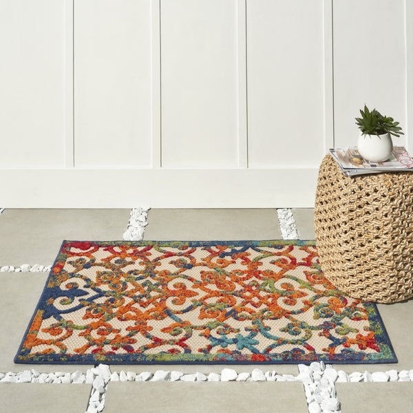 3’ x 4’ Rainbow Colored Indoor Outdoor Area Rug