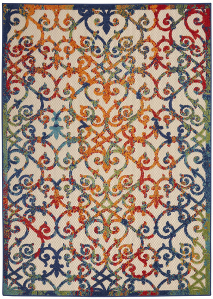 5’ x 8’ Rainbow Colored Indoor Outdoor Area Rug