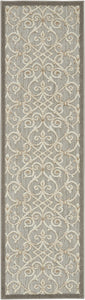 2’ x 6’ Natural and Gray Indoor Outdoor Runner Rug