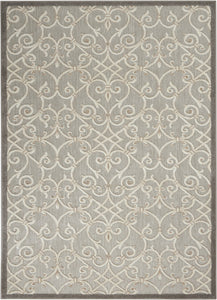 5’ x 8’ Natural and Gray Indoor Outdoor Area Rug