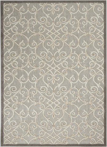 5’ x 8’ Natural and Gray Indoor Outdoor Area Rug