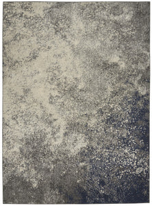 4’ x 6’ Charcoal and Ivory Abstract Area Rug