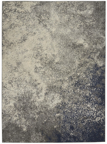 5’ x 7’ Charcoal and Ivory Abstract Area Rug