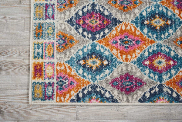 2’ x 3’ Multicolor Ogee Pattern Scatter Rug