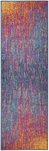 2’ x 6’ Rainbow Abstract Striations Runner Rug