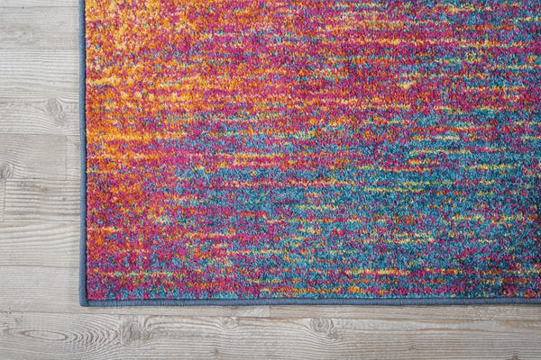 2’ x 10’ Rainbow Abstract Striations Runner Rug