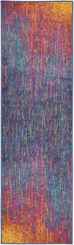 2’ x 10’ Rainbow Abstract Striations Runner Rug