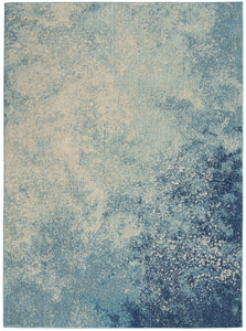 4’ x 6’ Light Blue and Ivory Abstract Sky Area Rug