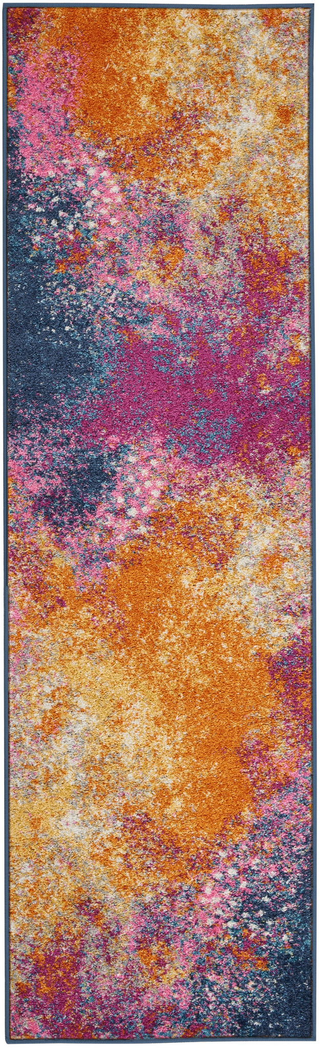 2’ x 8’ Abstract Brights Sunburst Runner Rug