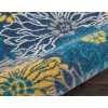 2’ x 6’ Blue Tropical Flower Runner Rug