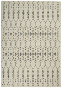 4’ x 6’ Ivory and Gray Geometric Area Rug