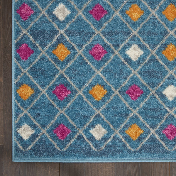 5’ x 7’ Blue Jewels Geometric Area Rug