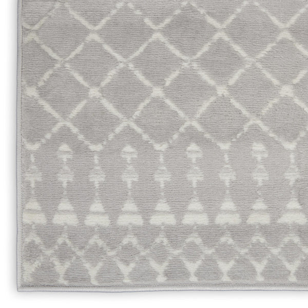 5’ x 7’ Gray and Ivory Berber Pattern Area Rug