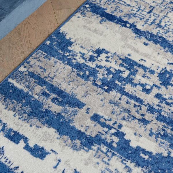 4’ x 6’ Ivory and Navy Oceanic Area Rug