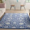 5’ x 7’ Navy and Ivory Intricate Floral Area Rug