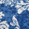 4’ x 6’ Navy and Ivory Damask Area Rug