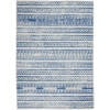 4’ x 6’ Ivory and Blue Distressed Area Rug