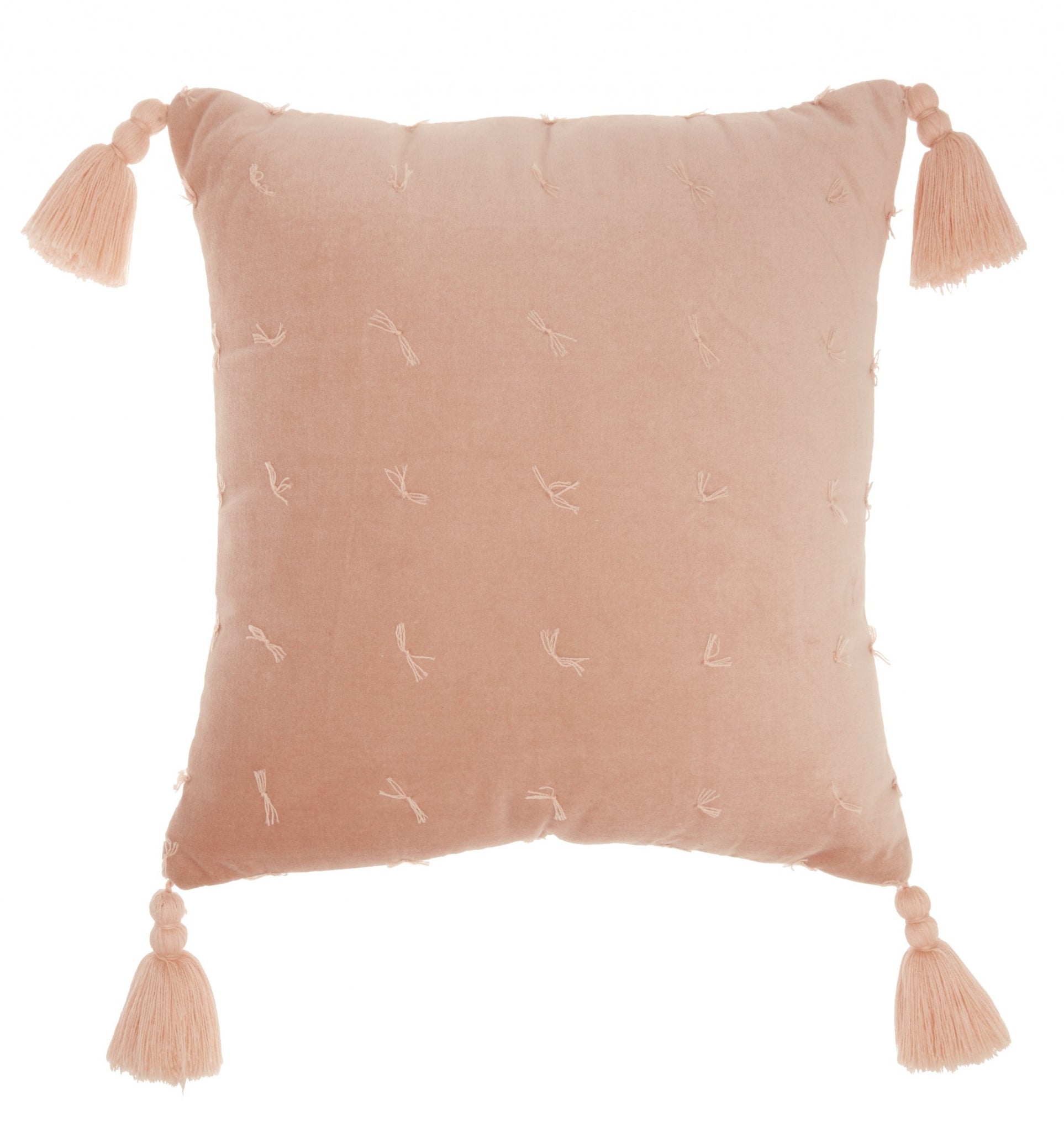 Pink Thread Detailed Throw Pillow