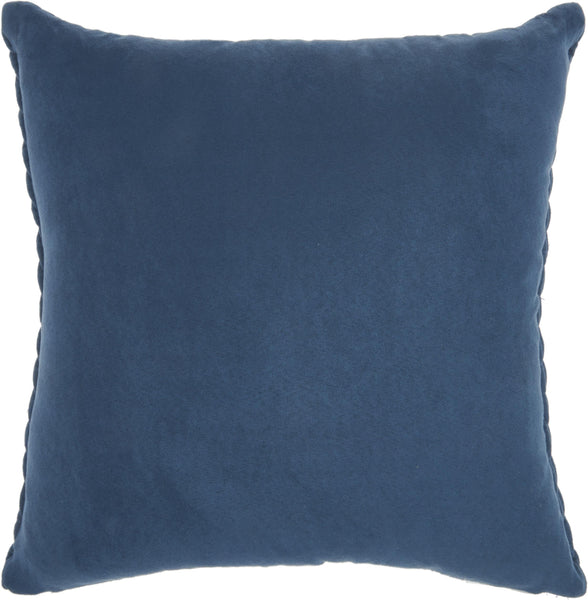 Blue Chunky Braid Throw Pillow