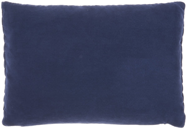 Navy Blue Chunky Braid Lumbar Pillow