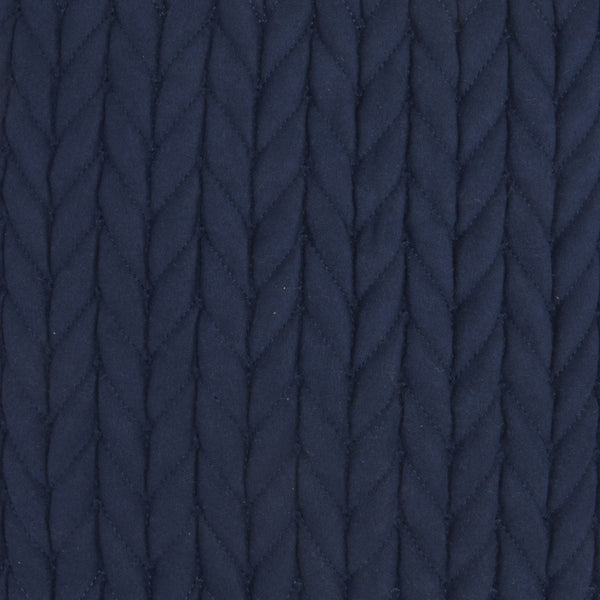 Navy Blue Chunky Braid Throw Pillow