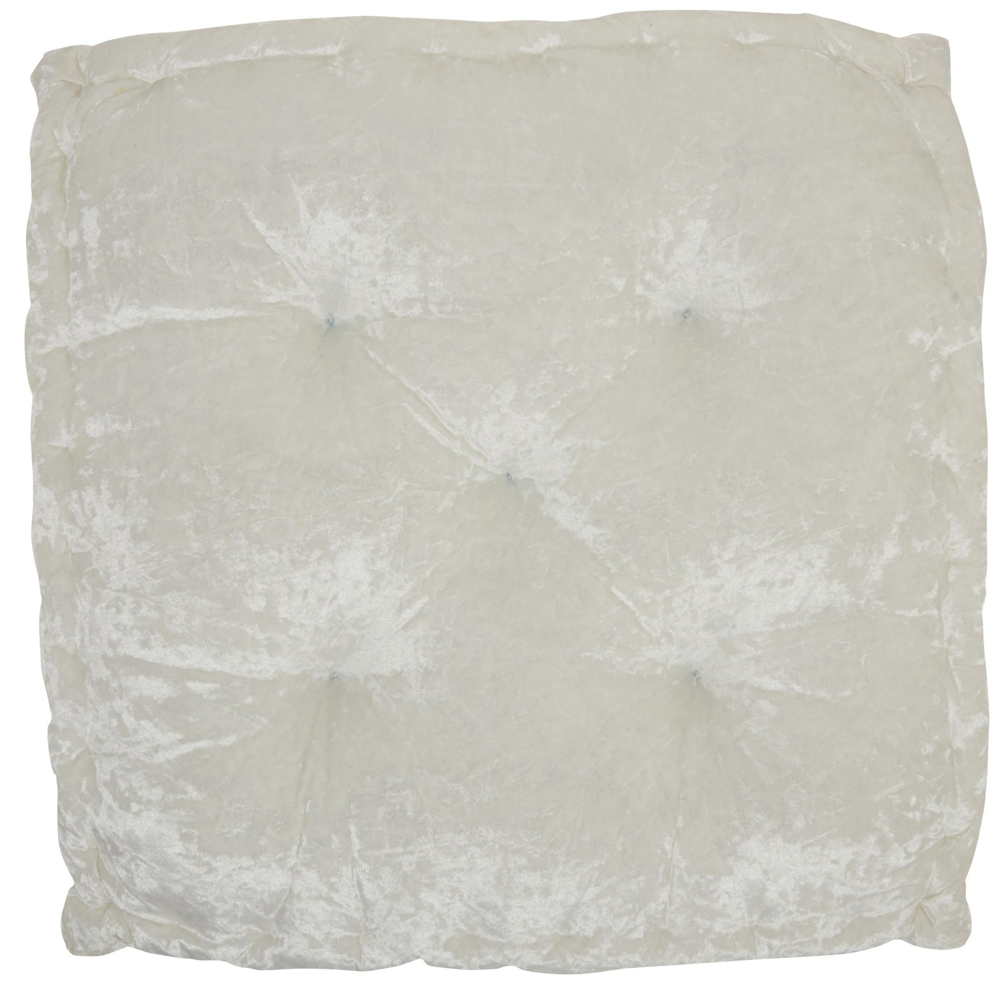 24" Ivory Silky Soft Velvet Throw Pillow