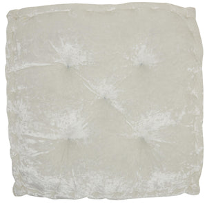 24" Ivory Silky Soft Velvet Throw Pillow