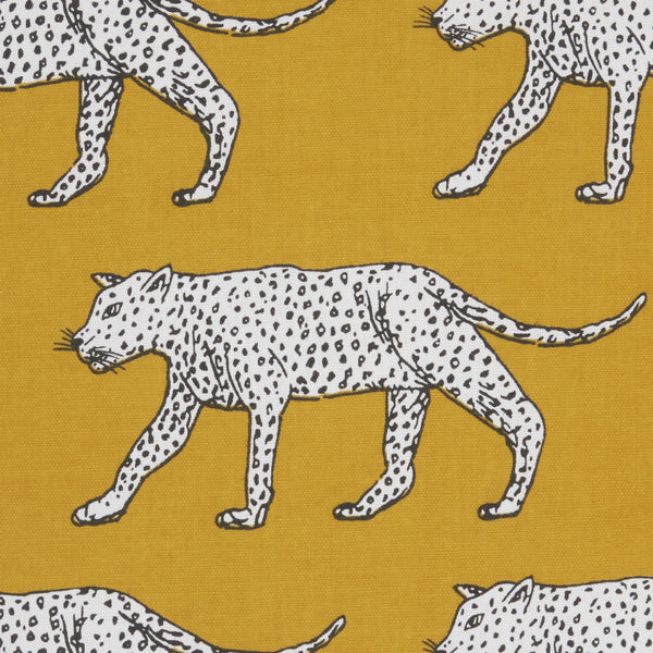 Yellow Ochre Jaguar Throw Pillow