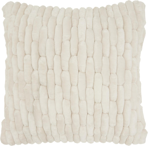 20" Ivory Silky Soft Velvet Capsules Throw Pillow