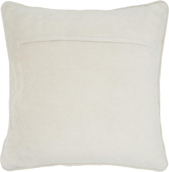 20" Ivory with Bling Quilted Velvet Throw Pillow