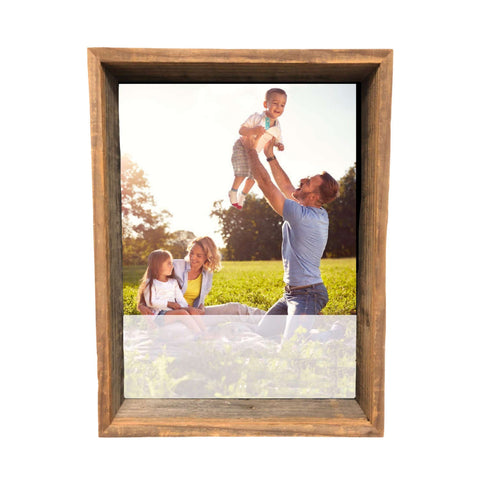 12” x 12” Rustic Gray Wood shadow box Frame