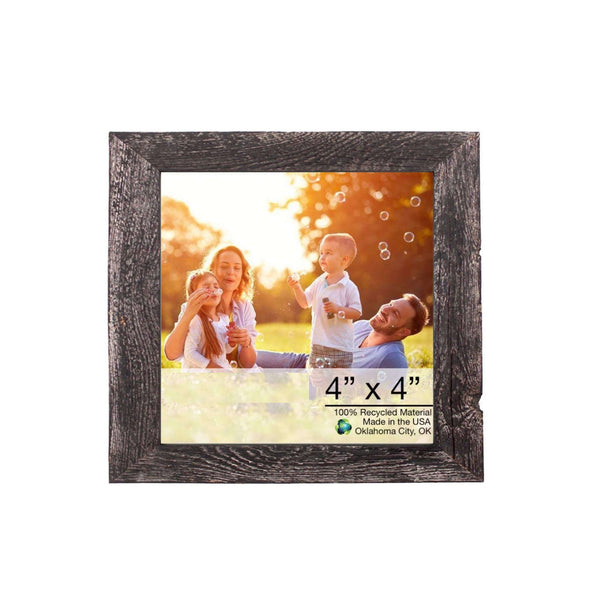 4” x 4” Rustic Farmhouse Rustic Black Wood Frame