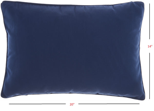 Navy Indoor Outdoor LumbarThrow Pillow