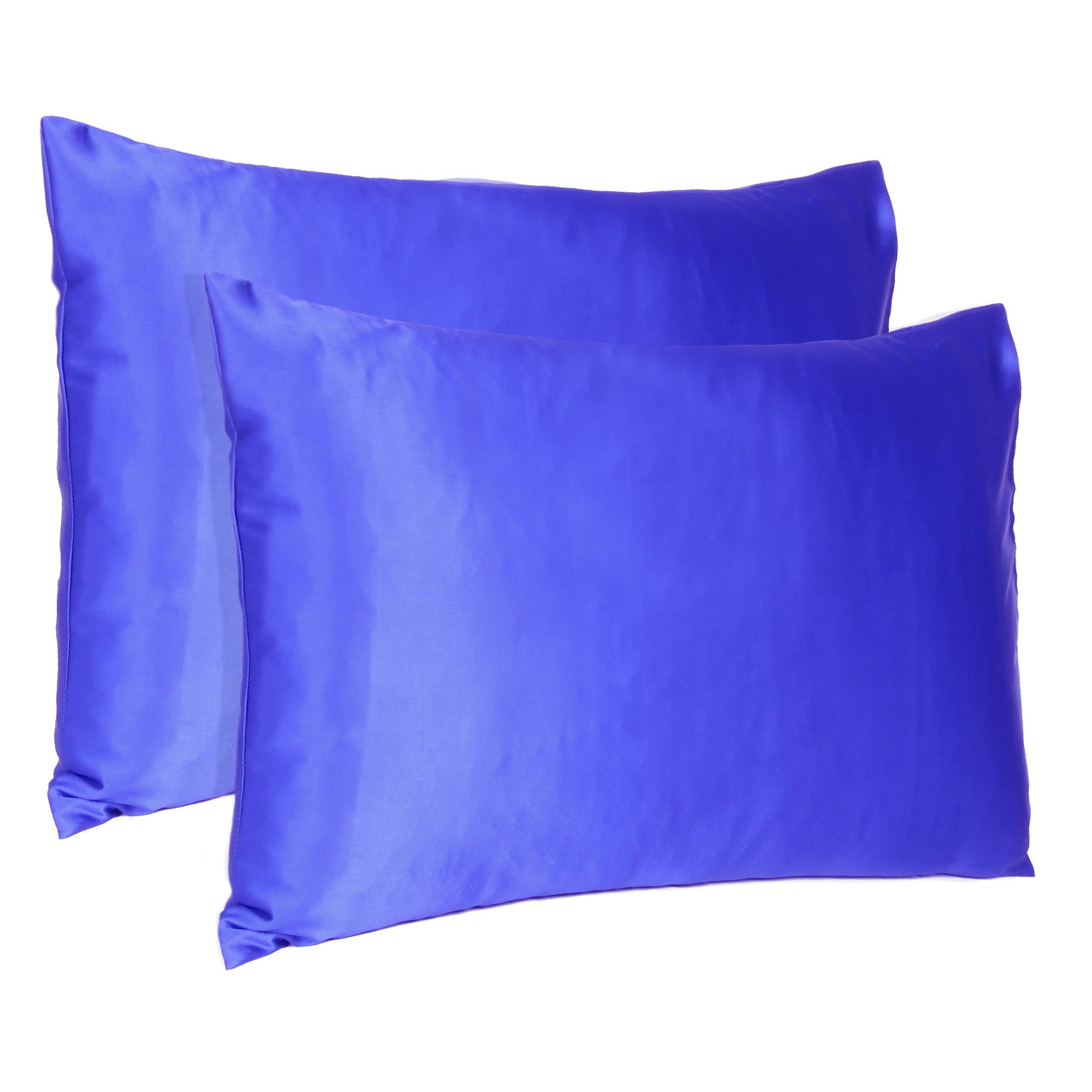 Royal Blue Dreamy Set of 2 Silky Satin King Pillowcases