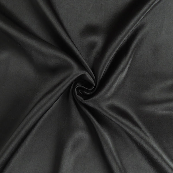 Black Dreamy Set of 2 Silky Satin Standard Pillowcases