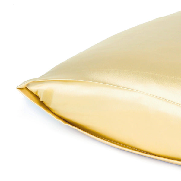 Pale Yellow Dreamy Set of 2 Silky Satin Standard Pillowcases