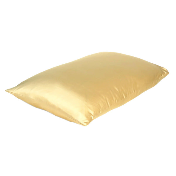 Gold Dreamy Set of 2 Silky Satin Standard Pillowcases